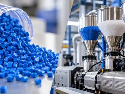 Composto plástico e formulação em linha no processo industrial